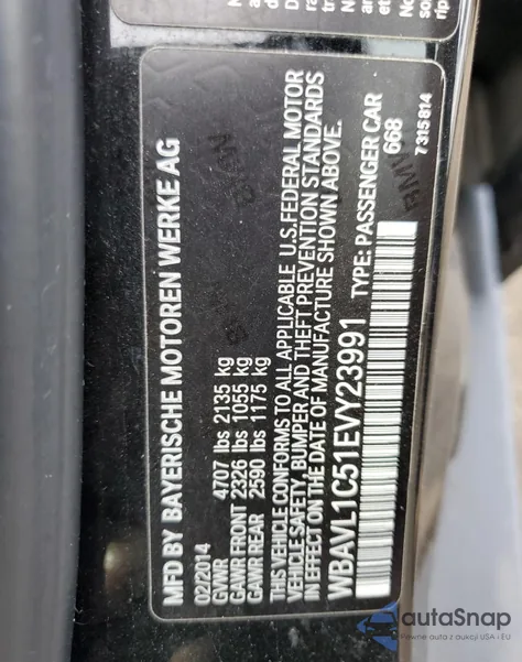 2014 BMW X1 xDrive28I from USA, damaged, VIN WBAVL1C51EVY23991